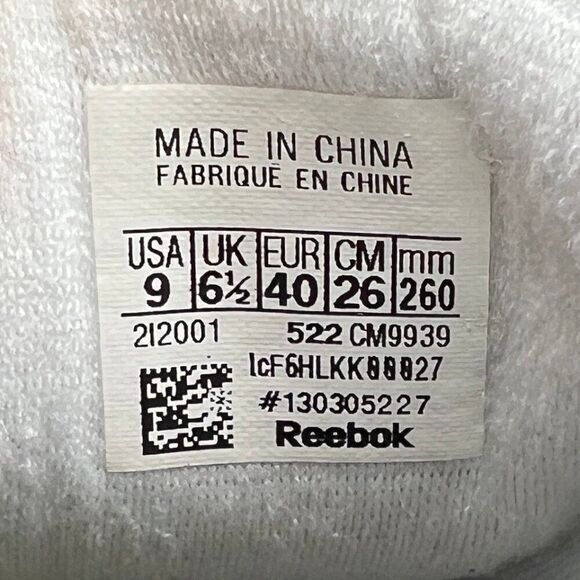 Reebok Classic Harman Run Sneakers Women's 9 White Leather Retro Athletic Shoes - Picture 11 of 11